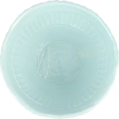 Vietri Pietri Fiori Aqua Serving Bowl In Blue