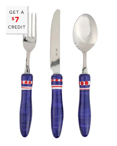 Vietri Positano 3pc Flatware Set In Multicolor