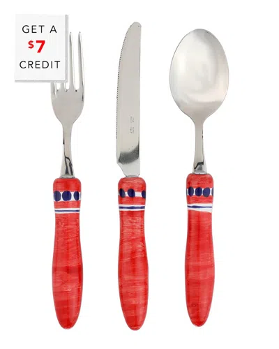 VIETRI VIETRI POSITANO 3PC FLATWARE SET WITH $7 CREDIT
