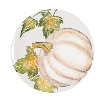 Vietri Pumpkin Serving Platter From Italy In Pink