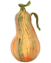 Vietri Pumpkins Figural Glass Gourd In Brown