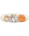 Vietri Pumpkins Narrow Oval Platter In Multi