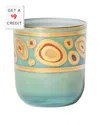 Vietri Set Of 4 Regalia Assorted Double Old Fashioned With $36 Credit In Aqua