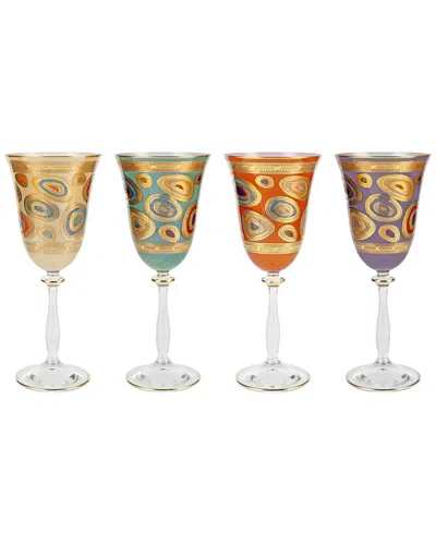 Vietri Regalia Assorted Wine Glasses (set Of 4) With $40 Credit In Multi
