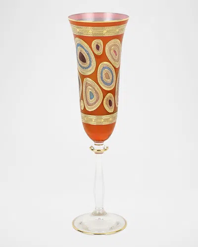 Vietri Regalia Champagne Glass, 4.5 Oz. In Orange
