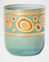 Vietri Regalia Double Old-fashioned Glass, 8 Oz. In Aqua