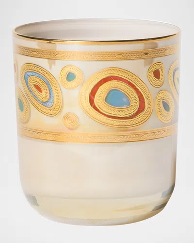 Vietri Regalia Double Old-fashioned Glass, 8 Oz. In Cream
