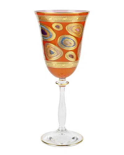 Vietri Regalia Wine Glass, 9.5 Oz. In Orange