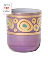 Vietri Regalia Double Old Fashioned Glass In Purple