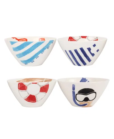 Vietri Riviera Assorted Cereal Bowls, Set Of 4 In Multi