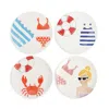Vietri Riviera Assorted Salad Plates, Set Of 4 In White