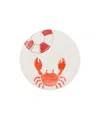 Vietri Riviera Crab Salad Plate In Multi