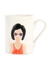 Vietri Riviera Goggles Mug In White