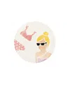 Vietri Riviera Pink Bikini Salad Plate In Multi