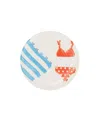 Vietri Riviera Red Bikini Salad Plate In Multi
