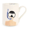 Vietri Riviera Scuba Mug In Diver