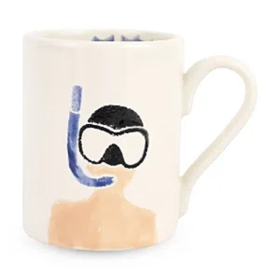 Vietri Riviera Scuba Mug In Diver