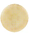 Vietri Rufolo Basketweave Large Round Platter In Gold