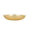 Vietri Rufolo Basketweave Large Shallow Bowl In Gold