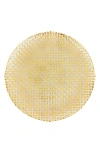 Vietri Rufolo Basketweave Large Round Platter In Gold