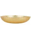 Vietri Rufolo Glass Basketweave Large Shallow Bowl In Brown