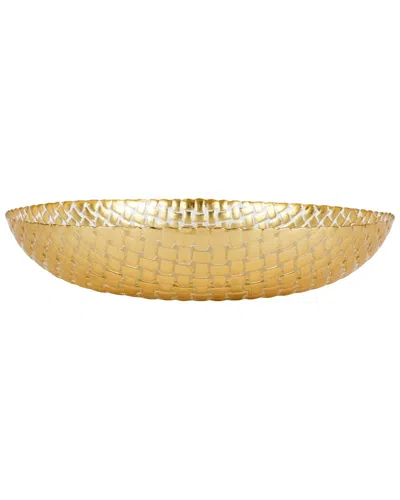 VIETRI VIETRI RUFOLO GLASS BASKETWEAVE LARGE SHALLOW BOWL