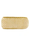 Vietri Rufolo Glass Basketweave Serving Tray In Gold