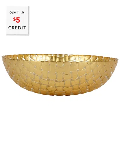 Vietri Rufolo Glass Basketweave Small Serving Bowl With $5 Credit