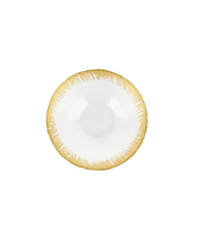 Vietri Rufolo Glass Brushstroke Small Bowl In Gold