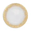 Vietri Rufolo Glass Metallic Brushstroke Dinner Plate In Gold