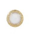 Vietri Rufolo Glass Metallic Brushstroke Salad Plate In Gold