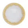 Vietri Rufolo Glass Gold Brushstroke Service Plate/charger