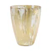 Vietri Rufolo Glass Gold Brushstroke Vase