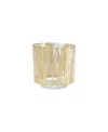 Vietri Rufolo Glass Gold Brushstroke Votive In Gold