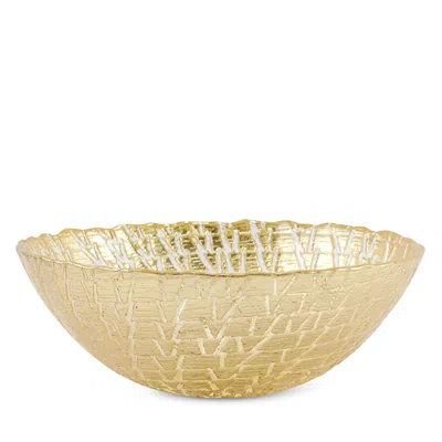 VIETRI RUFOLO GLASS GOLD CROCODILE SMALL BOWL