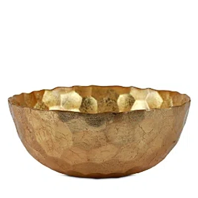 Vietri Rufolo Glass Honeycomb Medium Bowl In Gold