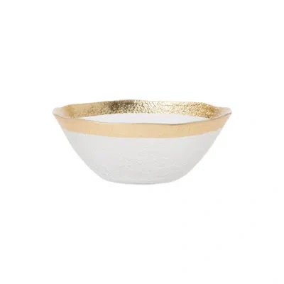 Vietri Rufolo Glass Organic Cereal Bowl In Gold