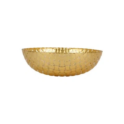Vietri Rufolo Glass Serving Bowl In Gold
