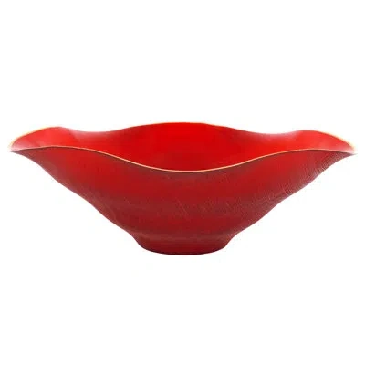 Vietri Rufolo Glass Serving Bowl In Red