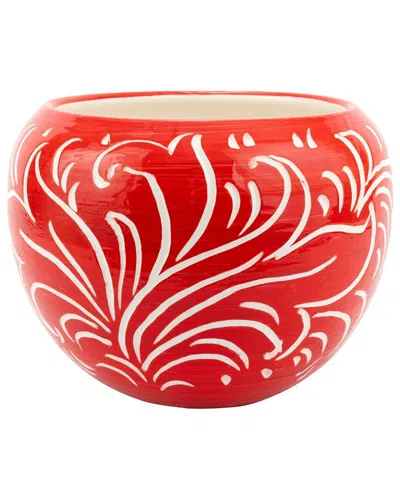 VIETRI VIETRI RUSTIC GARDEN SCROLL MEDIUM PLANTER WITH $27 CREDIT