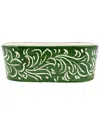 Vietri Rustic Garden Scroll Oval Planter In Green