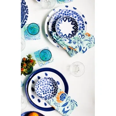 Vietri Santorini 4 Piece Place Setting Set, Service For 1 In Ash