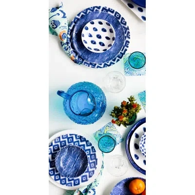 Vietri Santorini 4 Piece Place Setting Set, Service For 1 In White