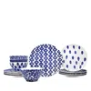 Vietri Santorini Assorted 12 Piece Place Setting In Blue