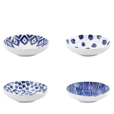 VIETRI SANTORINI ASSORTED CONDIMENT BOWLS, SET OF 4