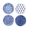 Vietri Santorini Assorted Salad Plates, Set Of 4 In Blue