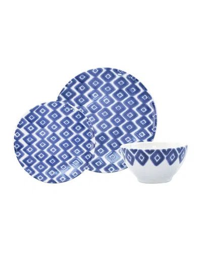 Vietri Santorini Diamond 3-piece Place Setting In Blue