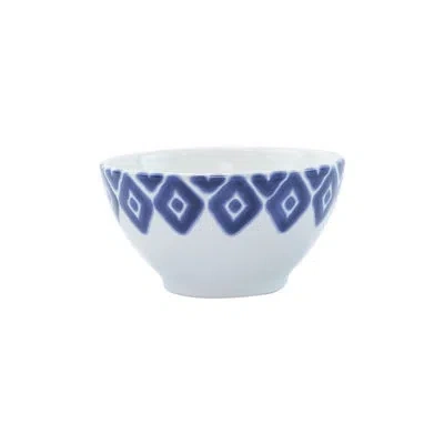 Vietri Santorini Diamond Cereal Bowl In Blue;white
