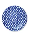 Vietri Viva Santorini Diamond Dinner Plate In Blue/white