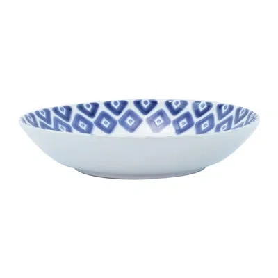 Vietri Santorini Diamond Medium Serving Bowl In Blue